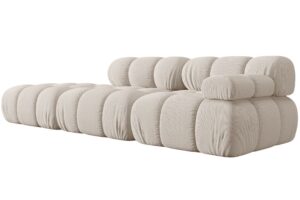 Micadoni Světle béžová čtyřmístná pohovka Bellis 282 cm