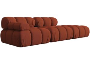 Micadoni Terakotově oranžová čtyřmístná pohovka Bellis 282 cm