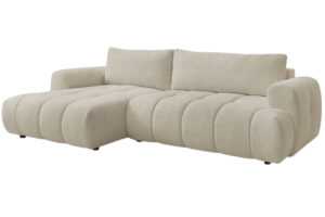 Bobochic Paris Béžová bouclé rozkládací pohovka Fuji 292 cm