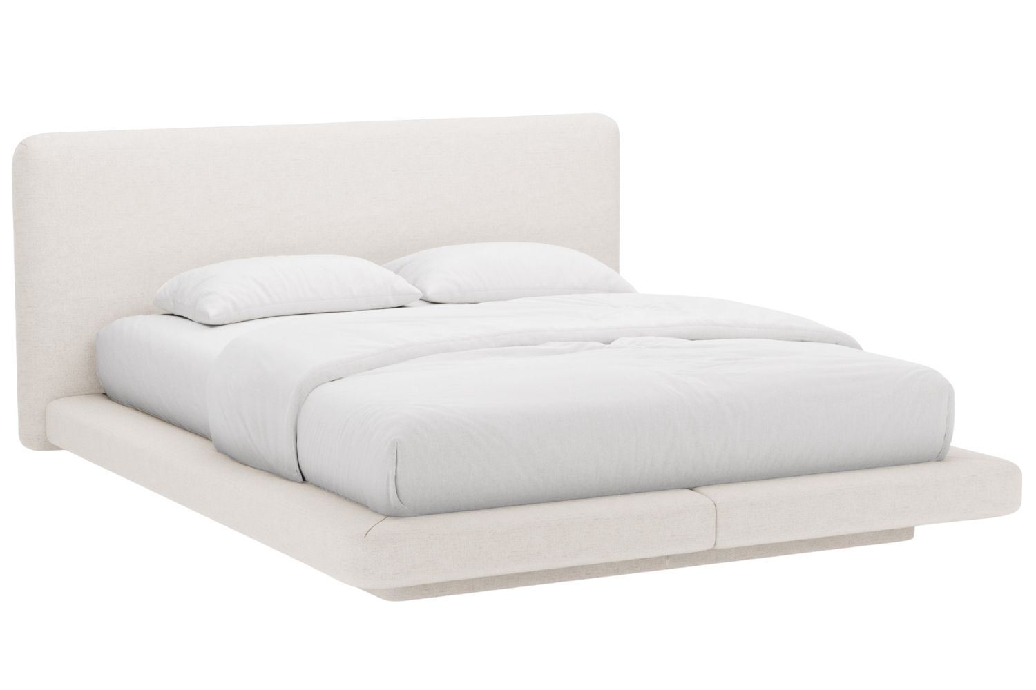 Micadoni Světle béžová dvoulůžková postel Linea 160 x 200 cm