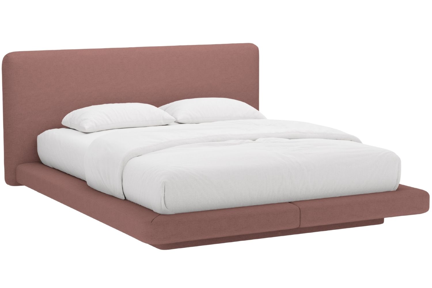 Micadoni Růžová dvoulůžková postel Linea 160 x 200 cm