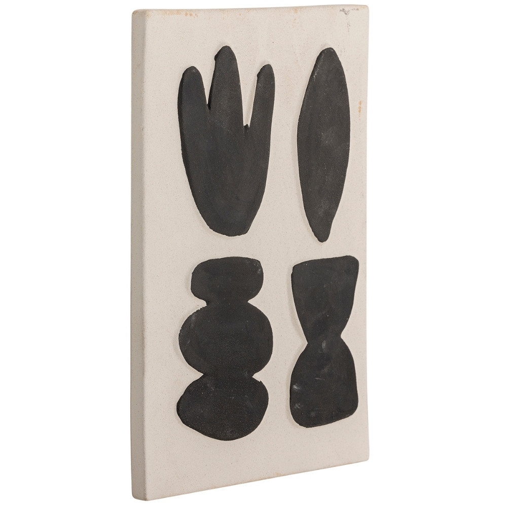 Bloomingville Černobílá kameninová nástěnná dekorace Luton 28