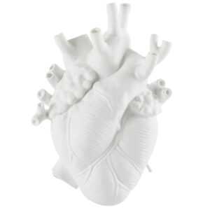 Seletti Bílá porcelánová váza Love in Bloom 25 cm