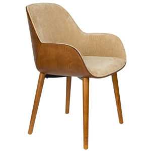 Dutchbone Béžová čalouněná jídelní židle TAYLOR