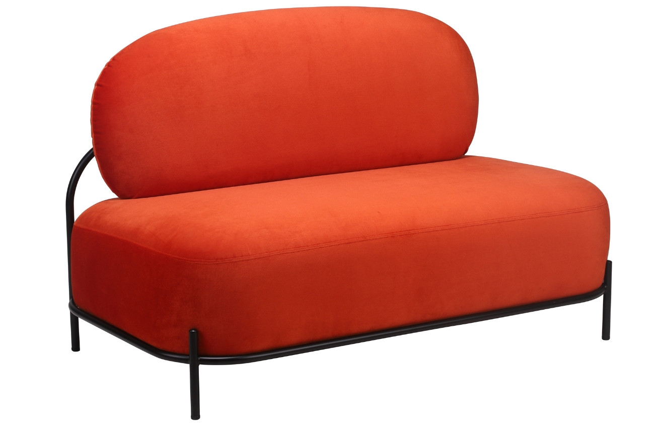 White Label Oranžová pohovka POLLY 124