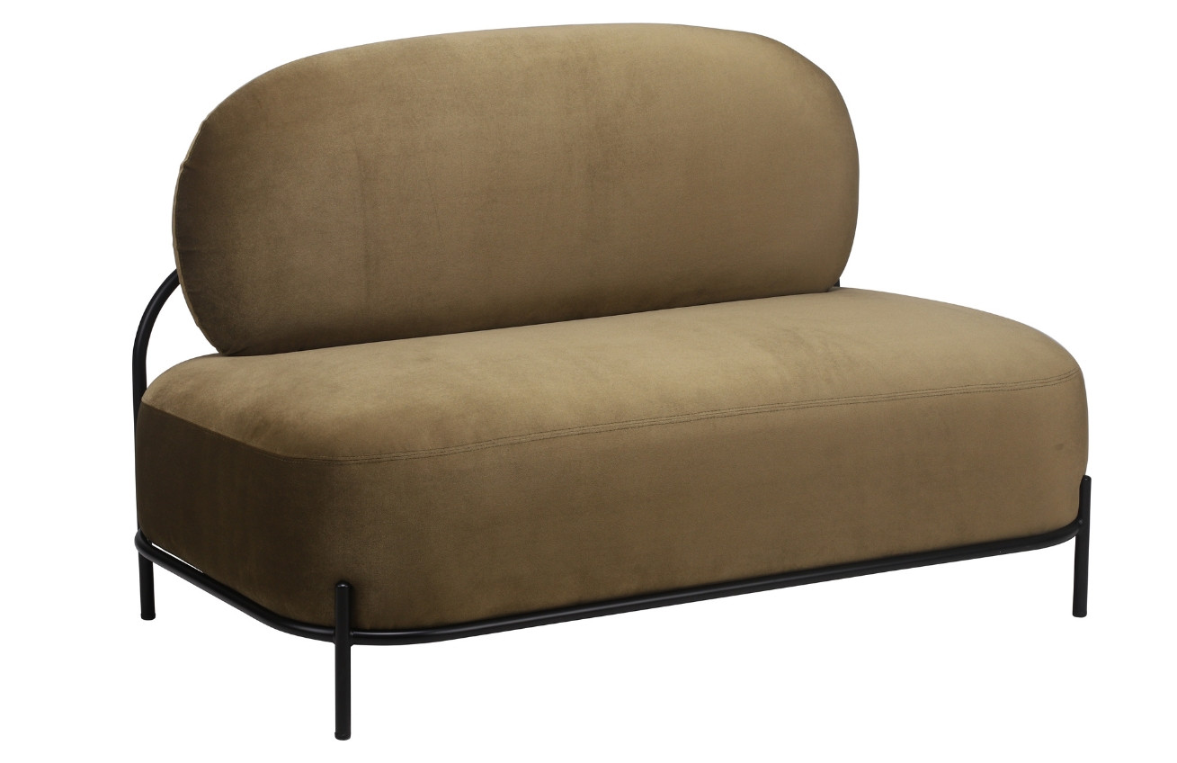 White Label Zelená pohovka POLLY 124