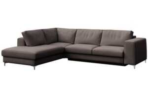 Rodier Šedá sametová rozkládací pohovka Rene 302 cm