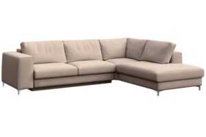 Rodier Béžová sametová rozkládací pohovka Rene 302 cm