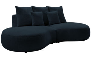 Bobochic Paris Tmavě modrá bouclé trojmístná pohovka Saint-Germain 260 cm