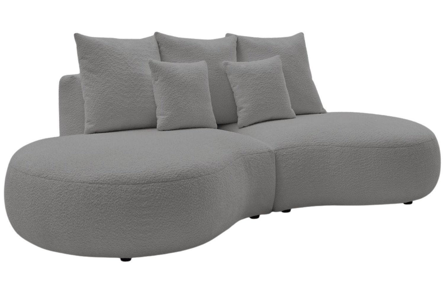 Bobochic Paris Světle šedá bouclé trojmístná pohovka Saint-Germain 260 cm