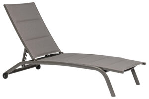Bizzotto Šedohnědé hliníkové zahradní lehátko Cleopas