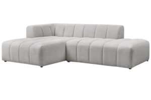 Bobochic Paris Světle šedá bouclé rohová pohovka Annecy 262 cm
