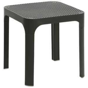 Nardi Tmavě šedý plastový zahradní stolek Net 40 x 40 cm
