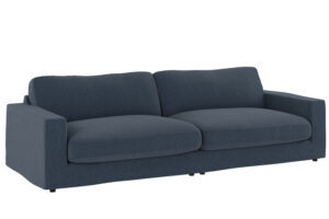 Rowico Modrá čtyřmístná pohovka LANGDON 271 cm