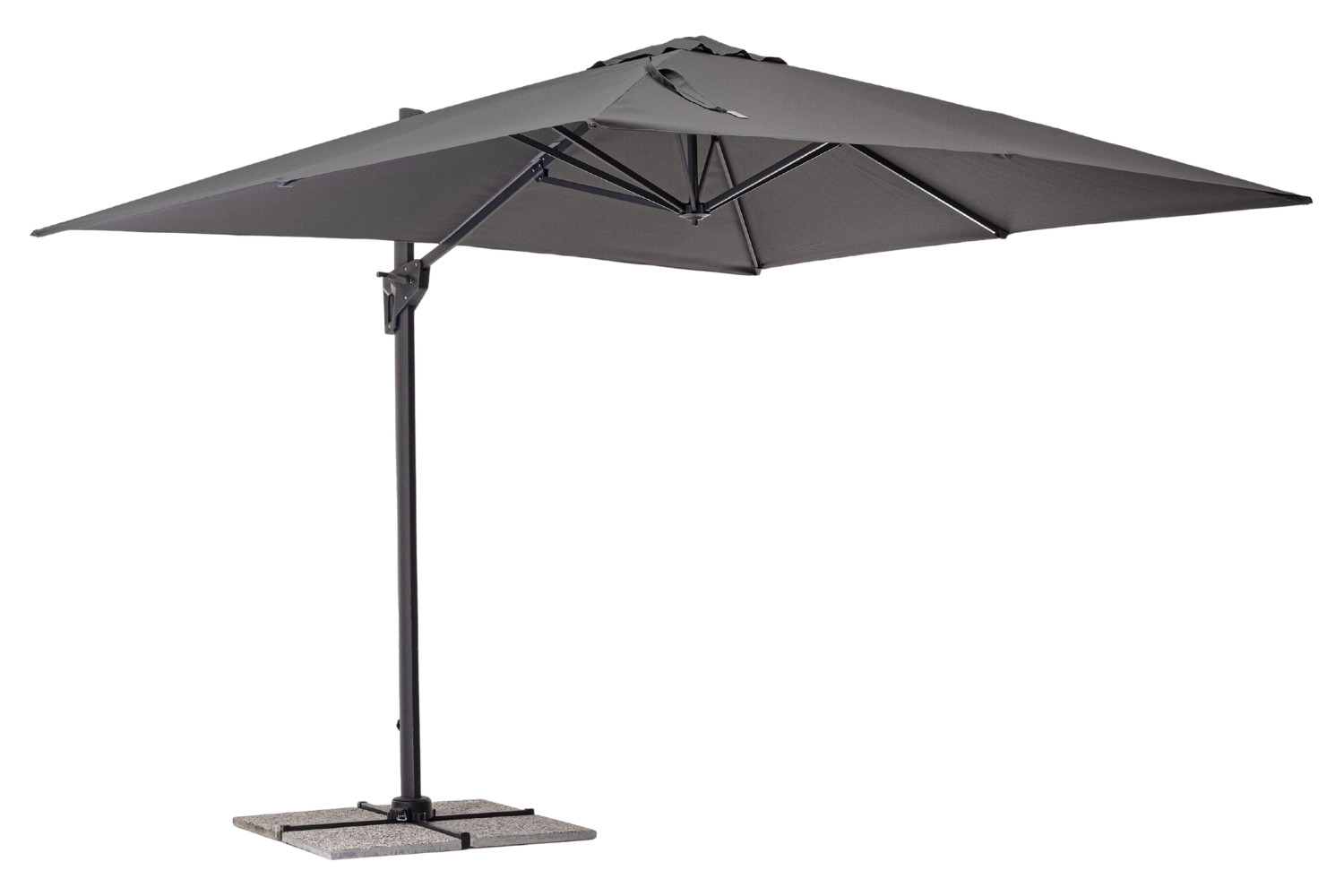 Bizzotto Šedý slunečník Porto 300 x 300 cm