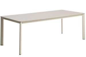 Kave Home Béžový zahradní stůl s keramickou deskou Anafi 220 x 100 cm