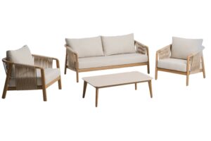 Kave Home Béžový zahradní set pohovky