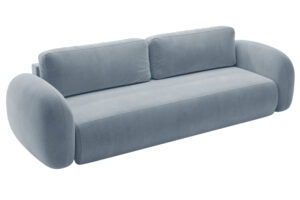 Maison Heritage Modrošedá sametová rozkládací pohovka Kora 262 cm