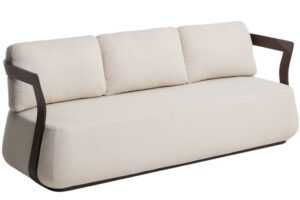 Kave Home Hnědo-béžová zahradní pohovka Tamaris 217 cm