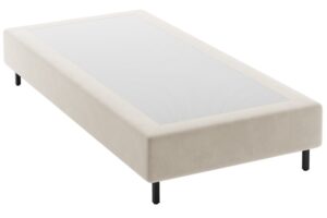 Micadoni Světle béžová sametová jednolůžková postel Whale 90 x 200 cm