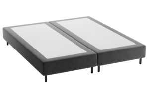 Micadoni Šedá sametová dvoulůžková postel Whale 140 x 200 cm