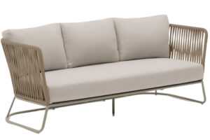 Kave Home Béžová kovová zahradní pohovka Saconca 189 cm