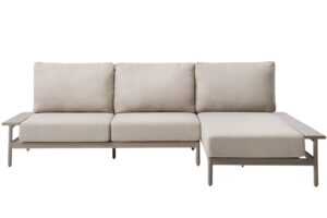 Kave Home Béžová zahradní rohová pohovka Vathi 250 cm