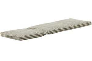 Kave Home Pruhovaný zeleno-bílý polštář na lehátko Dirome 50 x 175 cm