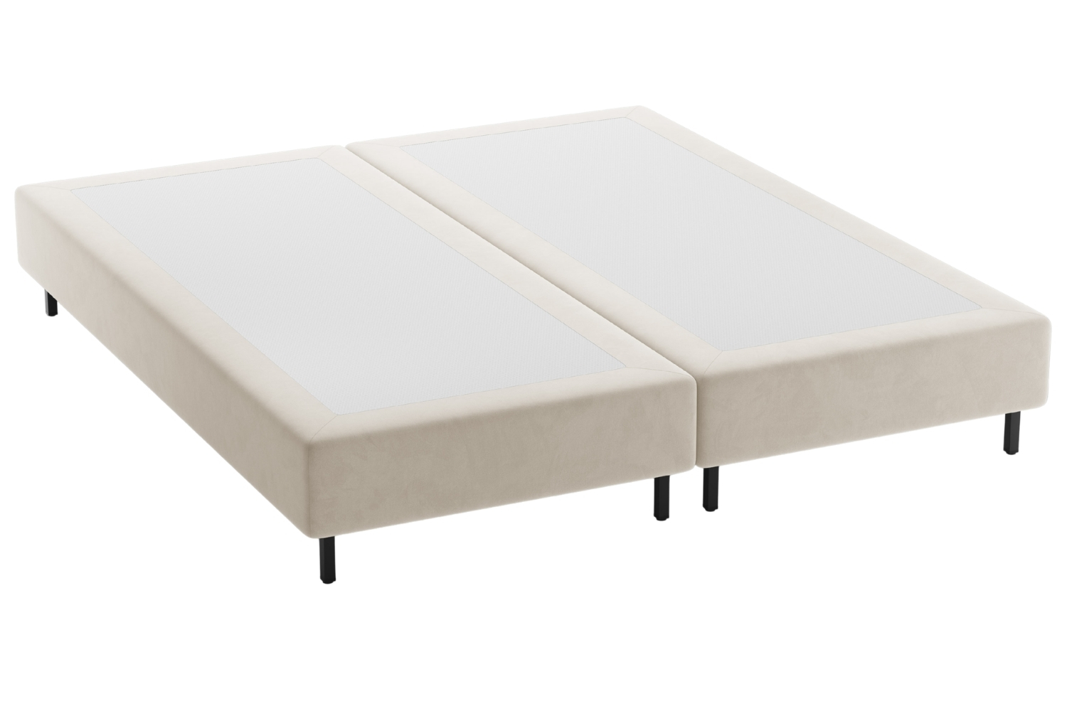 Micadoni Světle béžová sametová dvoulůžková postel Whale 160 x 200 cm