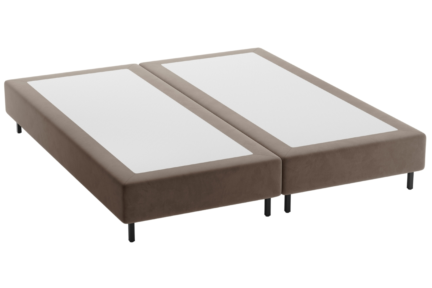 Micadoni Hnědá sametová dvoulůžková postel Whale 160 x 200 cm