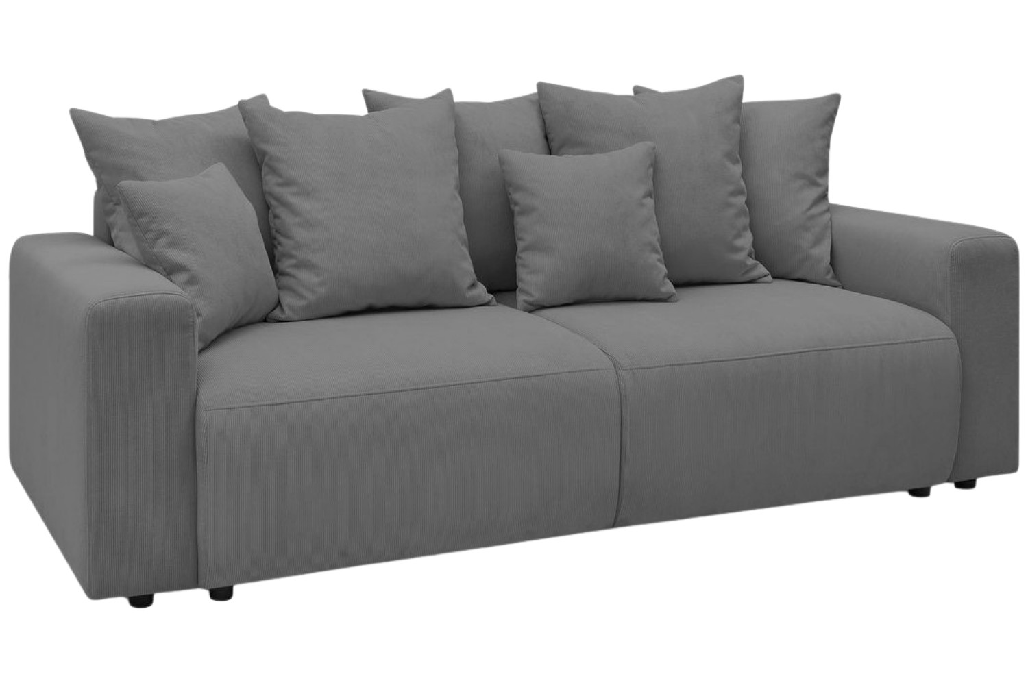 Bobochic Paris Tmavě šedá manšestrová rozkládací pohovka Envy 245 cm