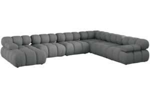 Micadoni Šedá rohová pohovka Bellis II. 376 cm