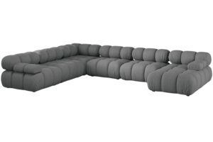 Micadoni Šedá rohová pohovka Bellis II. 376 cm