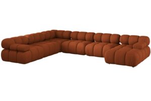 Micadoni Terakotově oranžová rohová pohovka Bellis II. 376 cm