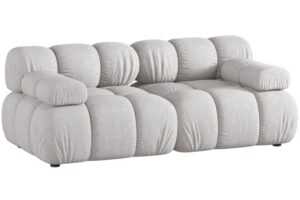 Micadoni Světle šedá dvoumístná pohovka Bellis II. 188 cm