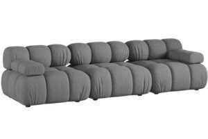 Micadoni Šedá trojmístná pohovka Bellis II. 282 cm