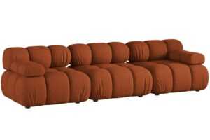 Micadoni Terakotově oranžová trojmístná pohovka Bellis II. 282 cm