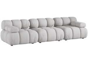 Micadoni Světle šedá trojmístná pohovka Bellis II. 282 cm