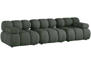 Micadoni Tmavě zelená trojmístná pohovka Bellis II. 282 cm