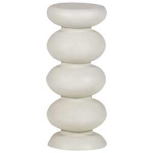 WOOOD Krémový kovový odkládací stolek Brilo ⌀ 29 cm