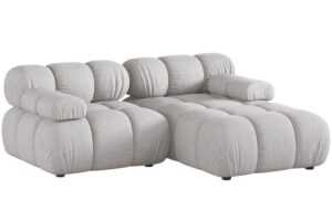 Micadoni Světle šedá rohová pohovka Bellis II. 188 cm