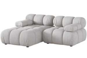 Micadoni Světle šedá rohová pohovka Bellis II. 188 cm