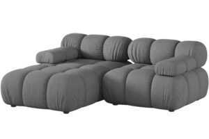 Micadoni Šedá rohová pohovka Bellis II. 188 cm