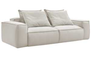 Bobochic Paris Béžová koženková trojmístná pohovka Boheme 260 cm