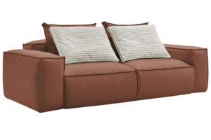 Bobochic Paris Tmavě hnědá koženková trojmístná pohovka Boheme 260 cm