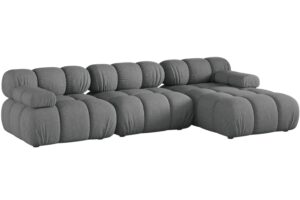 Micadoni Šedá rohová pohovka Bellis II. 282 cm