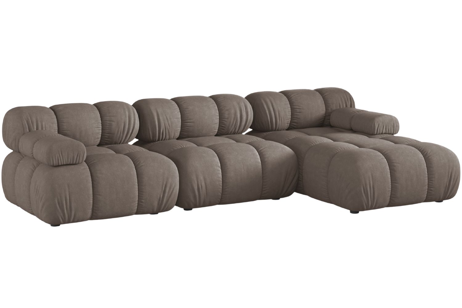 Micadoni Hnědá rohová pohovka Bellis II. 282 cm