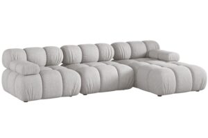 Micadoni Světle šedá rohová pohovka Bellis II. 282 cm