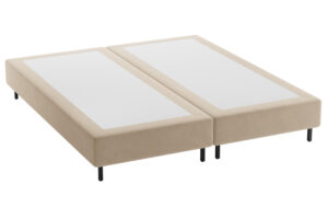 Micadoni Béžová sametová dvoulůžková postel Whale 180 x 200 cm