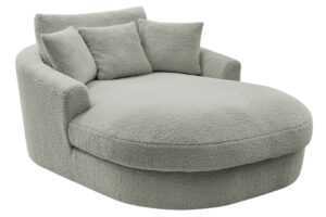 Bobochic Paris Světle šedá bouclé lenoška Belem 198 cm